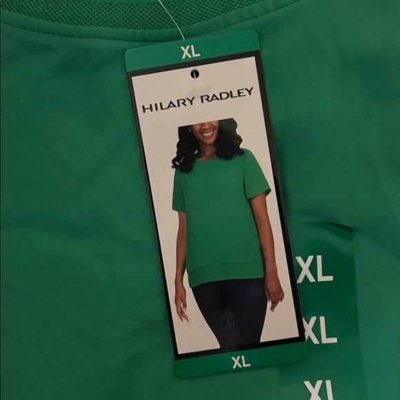 NWT Hilary Radley Women's Short Sleeve Blouse Green - Picture 8 of 9